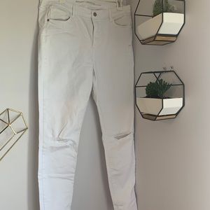 White Ripped Skinny Jeans